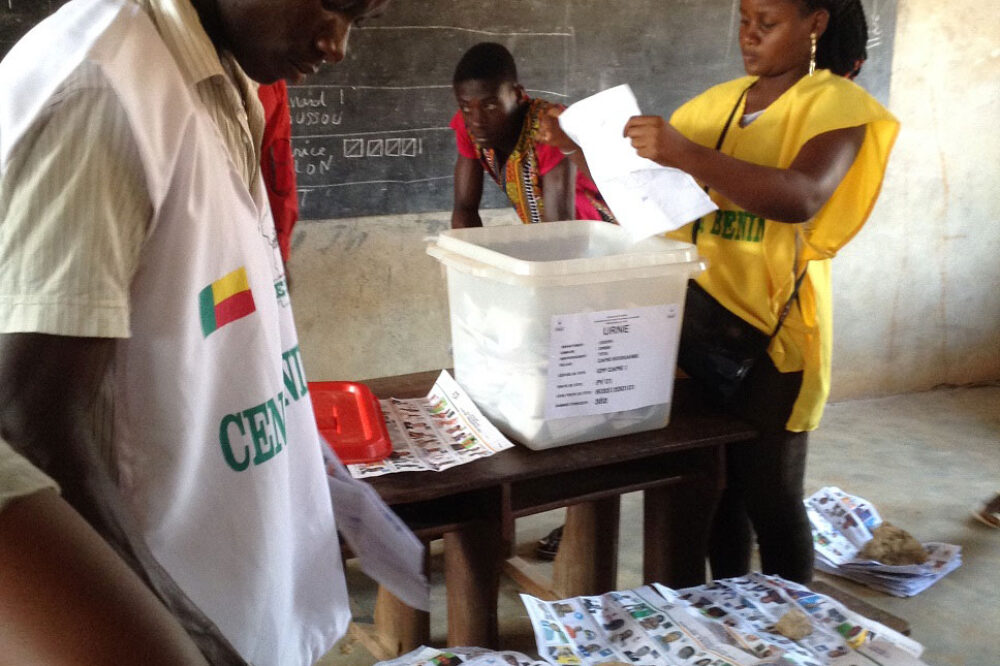 Wahlhelfer in Benin