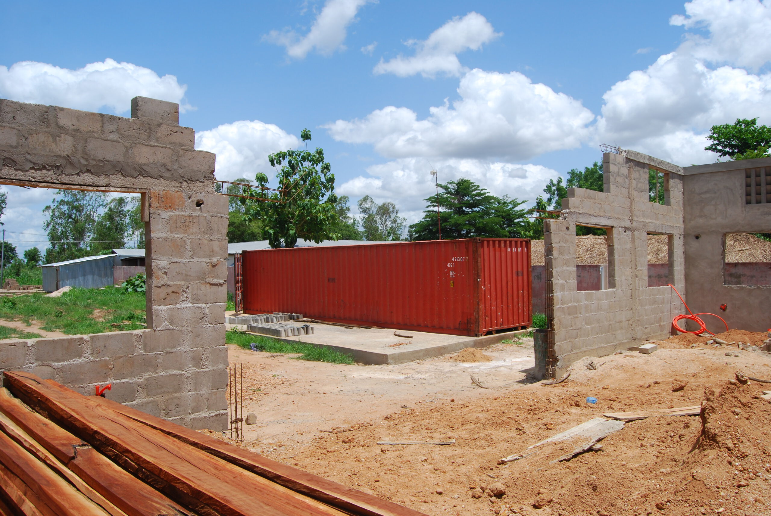 Baustelle mit Container
